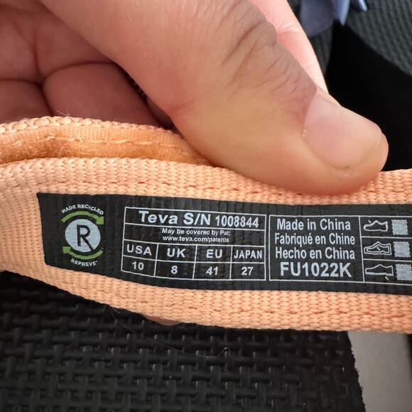 New Teva Platform Sherbert Sandals Universal Multicolor Buckle Strap Sz 10 - Picture 6 of 7